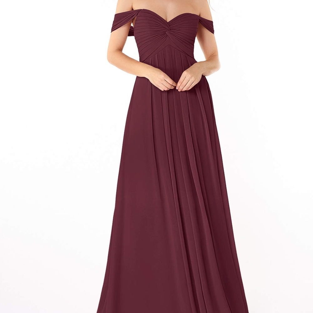 Azazie Kaitlynn Bridesmaid Dress in Cabernet NWT